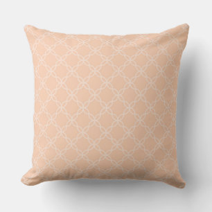 Elegant geometrisch ontwerp met perzik achterkant kussen