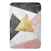 Elegant geometrisch ontwerp voor marmer en goud badmat (Voorkant Verticaal)