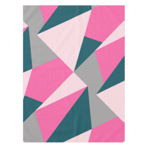 Elegant geometrisch pastel warm roze emerald groen tafelkleed