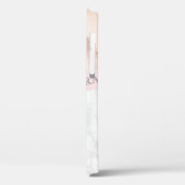 Elegant geometrisch roos goudroze marmer Case-Mate iPhone case (Achterkant / Links)