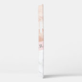 Elegant geometrisch roos goudroze marmer Case-Mate iPhone case (Achterkant / Rechts)