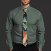 Elegant geometrisch Stropdas met driehoeken