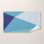 Elegant geometrische marineblauw en zee groene pas bad handdoek (Handdoek)