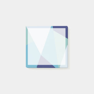 Elegant geometrische marineblauw en zee groene pas post-it® notes