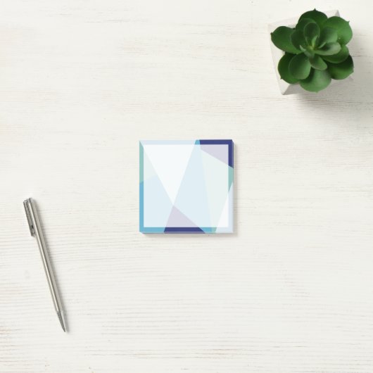 Elegant geometrische marineblauw en zee groene pas post-it® notes (Kantoor)