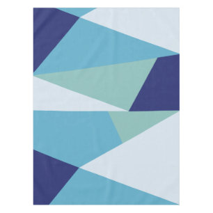 Elegant geometrische marineblauw en zee groene pas tafelkleed