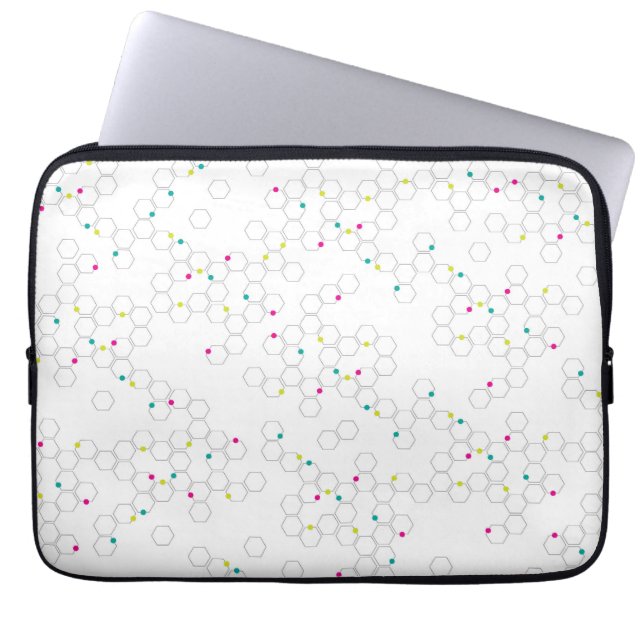 ELEGANT GEOMETRISCHE MOLECULE LAPTOP SLEEVE (Voorkant)
