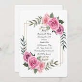 Elegant geometrische roze roze roze roodroze kaart (Voorkant / Achterkant)