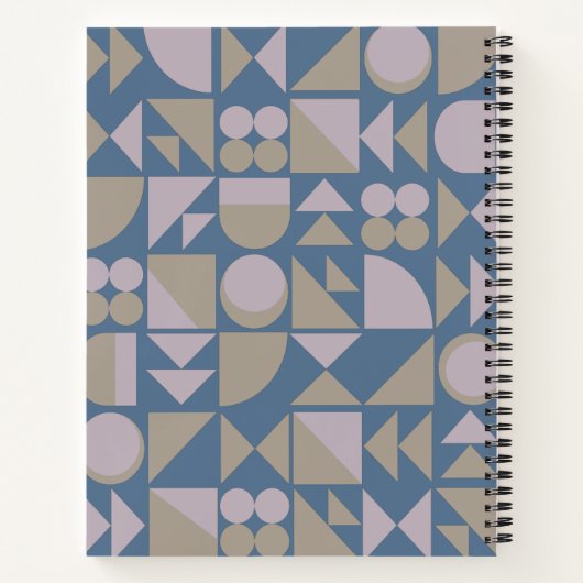 Elegant geometrische vormen Stusty Blue, speciaal  Notitieboek (Achterkant)