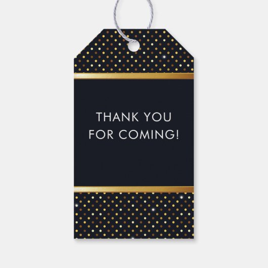 Elegant gepersonaliseerd 40e verjaardag goud en zw cadeaulabel (Achterkant)