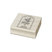 Elegant Gepersonaliseerd Bloem Ex Libris Rubberstempel (Stempel)