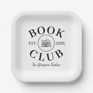 Elegant gepersonaliseerd boekenclub leden evenemen papieren bordje