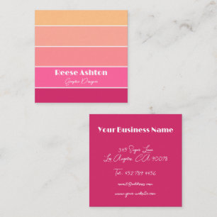 Elegant gepersonaliseerd colorblock Visitekaartje
