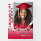 Elegant gepersonaliseerd foto Afstuderen Spandoek (Verticaal)
