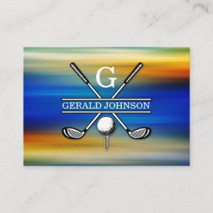 Elegant Gepersonaliseerd Golf Monogram Ontwerp Visitekaartje