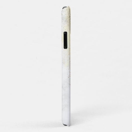 Elegant gepersonaliseerd goud glitter witte marmer Case-Mate iPhone case (Achterkant/rechts)