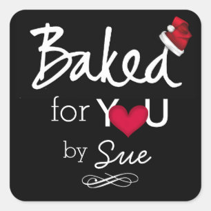 Elegant Gepersonaliseerd Holiday Baking Stickers