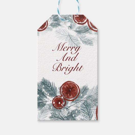 Elegant gepersonaliseerd kerstfeest cadeaulabel (Voorkant)