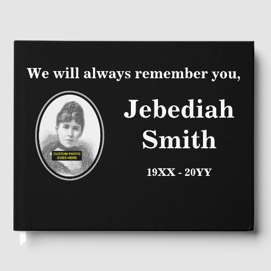 Elegant & Gepersonaliseerd Memorial Gastenboek (Voorkant)