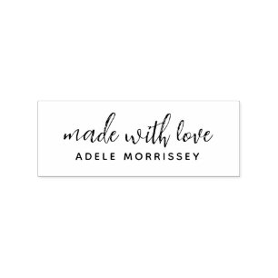 Elegant Gepersonaliseerd Met Liefde Gemaakt Rubberstempel