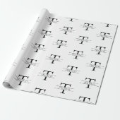 Elegant Gepersonaliseerd Monogram Aangepaste Naam Cadeaupapier (Uitgerold)