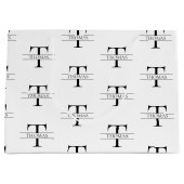 Elegant Gepersonaliseerd Monogram Aangepaste Naam  Groot Cadeauzakje (Voorkant)