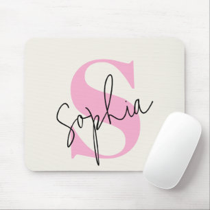 Elegant gepersonaliseerd monogram Muismat