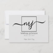 Elegant gepersonaliseerd notitiekaartje (Voorkant)