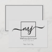 Elegant gepersonaliseerd notitiekaartje (Voorkant / Achterkant)