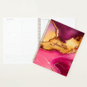 Elegant gepersonaliseerd Planner roze en goudmarme (Display)