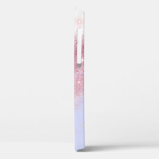 Elegant gepersonaliseerd roos goud glitter marmer  Case-Mate iPhone case (Achterkant / Links)