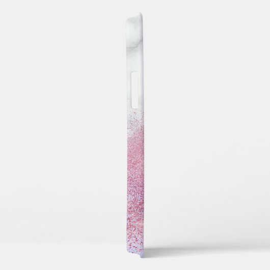 Elegant gepersonaliseerd roos goud glitter marmer  Case-Mate iPhone case (Achterkant / Rechts)