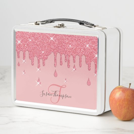 Elegant gepersonaliseerd roze glitter-effect Spark (In situ)