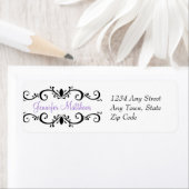 Elegant gepersonaliseerde Adresetiketten wervelt P Etiket (Insitu)