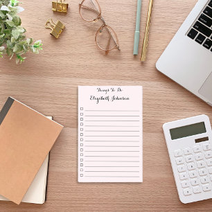 Elegant gepersonaliseerde beklede checklist om te  post-it® notes