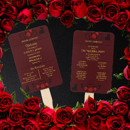 Elegant gepersonaliseerde bruiloft handwaaier