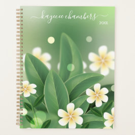 Elegant gepersonaliseerde Gele en Witte Bloemen Aa Planner