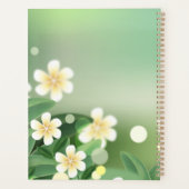 Elegant gepersonaliseerde Gele en Witte Bloemen Aa Planner (Achterkant)