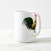 Elegant gepersonaliseerde kleurrijke rooster kip C Koffiemok (Voorkant rechts)