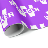 Elegant gepersonaliseerde monogram naam - Paarse c Cadeaupapier (Rol Hoek)