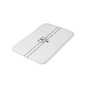 Elegant Gepersonaliseerde Monogrammen Douane Naam Badmat (Gekanteld)