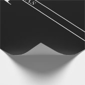 Elegant Gepersonaliseerde Monogrammen Douane Naam Cadeaupapier (Hoek)