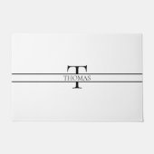 Elegant Gepersonaliseerde Monogrammen Douane Naam Deurmat (Voorkant)