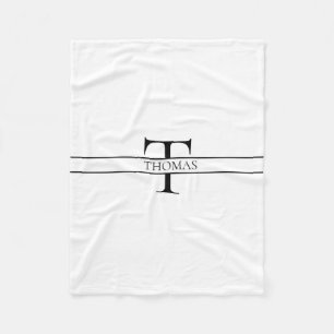 Elegant Gepersonaliseerde Monogrammen Douane Naam Fleece Deken
