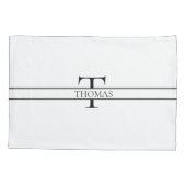 Elegant Gepersonaliseerde Monogrammen Douane Naam Kussensloop (Achterkant)