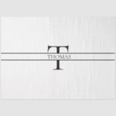 Elegant Gepersonaliseerde Monogrammen Douane Naam Tissuepapier (Voorkant)