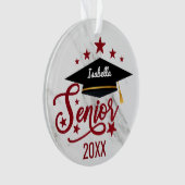 Elegant gepersonaliseerde Naam Afstuderen senior 2 Ornament (voorkant)