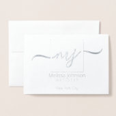 Elegant gepersonaliseerde opmerking folie kaarten (Voorkant met envelop)