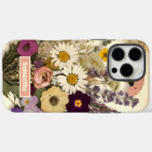 Elegant  geperst bloemboeket Case-Mate iPhone case (Achterkant (horizontaal))