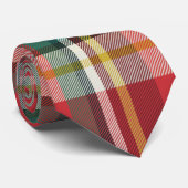 Elegant geplakt rustiek rood geruit stropdas (Opgerold)